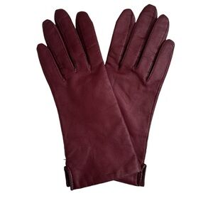 Fownes Maroon Leather Gloves - size 7